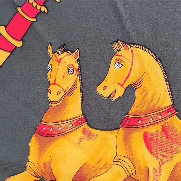 Gant Gaither Vintage Horses of Saint Mark Silk Scarf Art Print Square - Picture 6 of 8